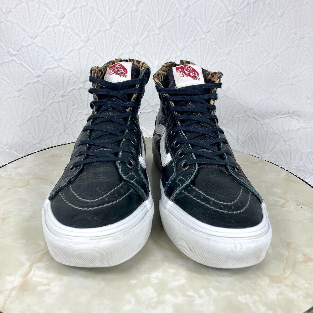 Vans Black and White Sk8-Hi Sneakers - Picture 3 of 12